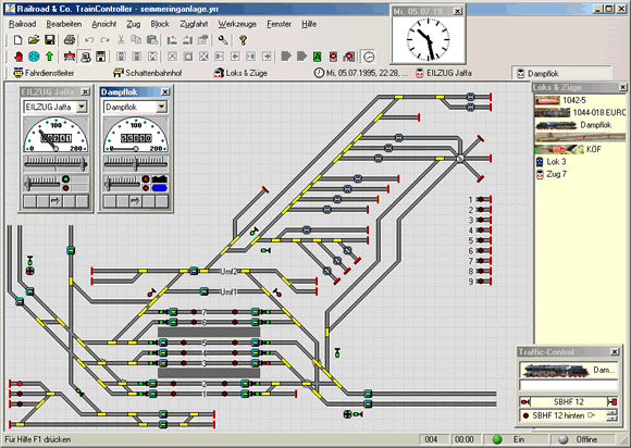 traincontroller oberfläche betriebsmodus editiermodus