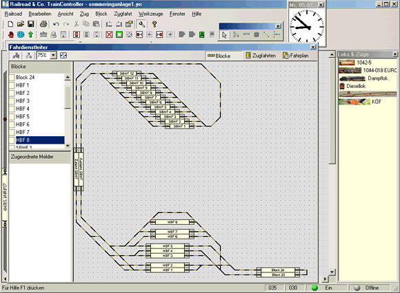 automatischer blockplan