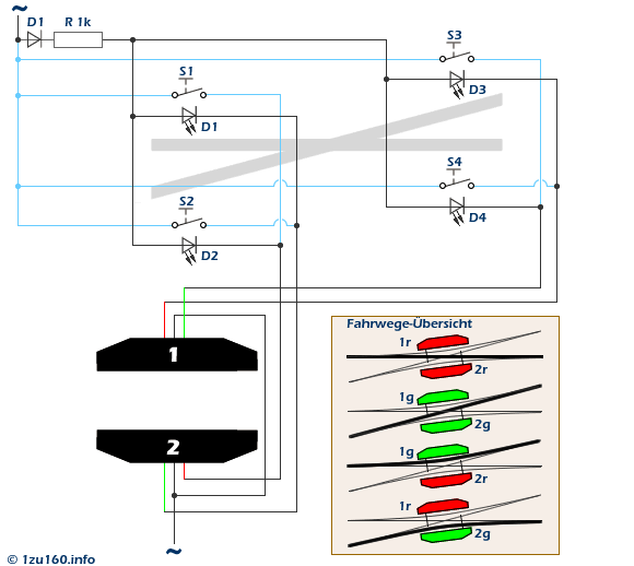 dkw beschaltung mit 4 tastern