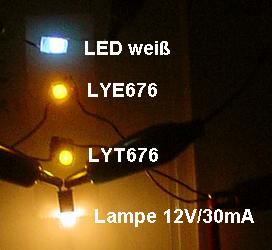 verschiedene led