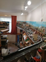 Salfred-West Anlagen Übersicht Blick von östlicher Bahnhofseinfahrt von Ringstadt-Weiche über Ringstadt-Weiche zur Zeche Lilliput (im Hintergrund)