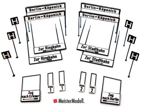 Beschilderungs-Bausatz von MeisterModell Berlin