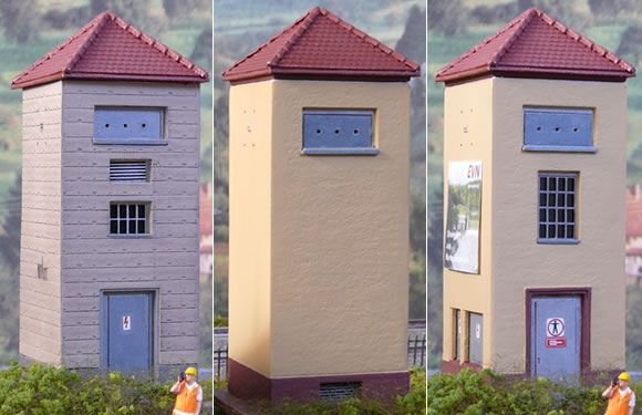 Trafohäuschen aus lasergeschnittenen Karton