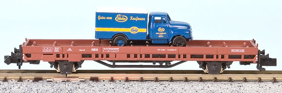 Hobbytrain Flachwagenset mit Edeka-Modell