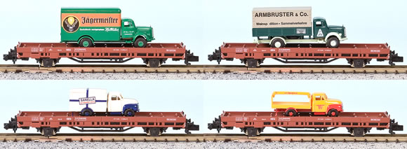 Hobbytrain Flachwagenset mit Edeka-Modell