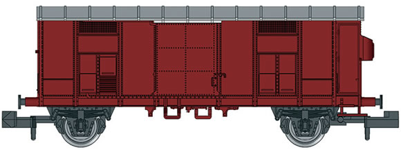 MW-Modell: FS Spitzdachwagen Typ F