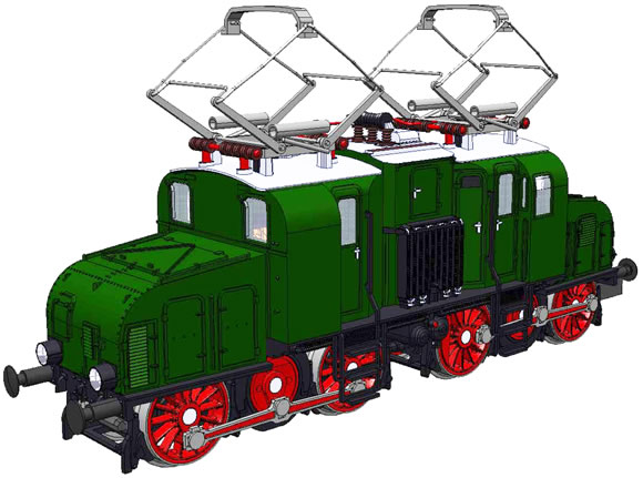 Hobbytrain: E71 CAD-Zeichnung