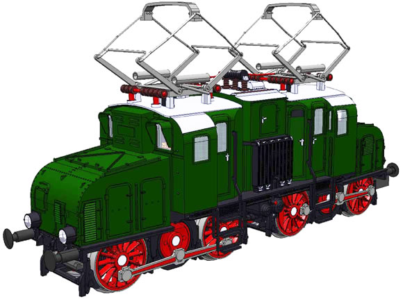 Hobbytrain: E71 CAD-Zeichnung