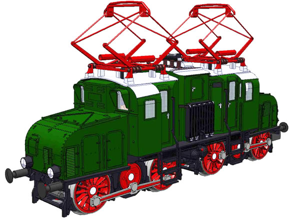 Hobbytrain: E71 CAD-Zeichnung