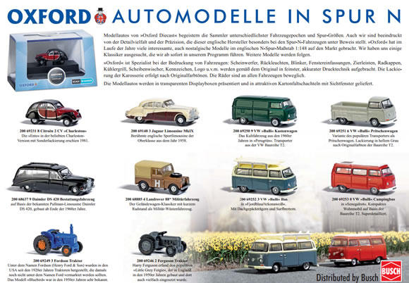 Busch: Oxford Automodelle