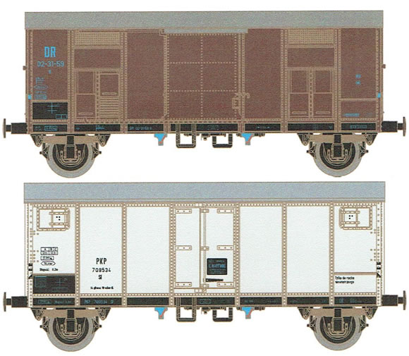 MW-Modell: Spitzdachwagen-Set