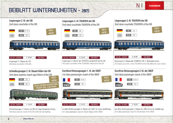 Fleischmann: Winterneuheiten-Beiblatt