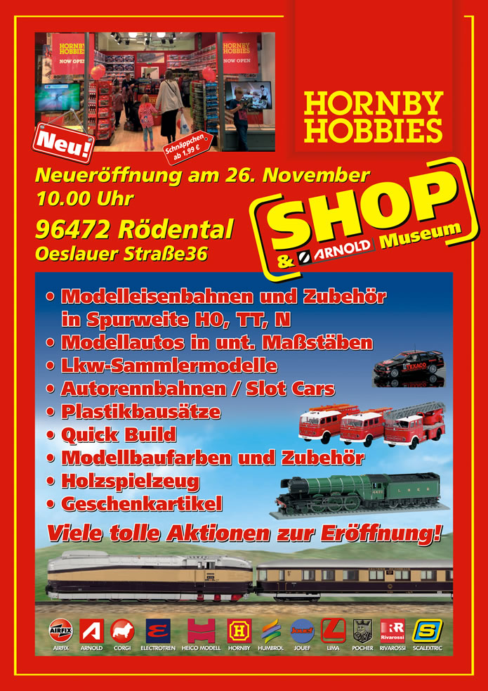 Hornby: Eröffnung Museum und Shop