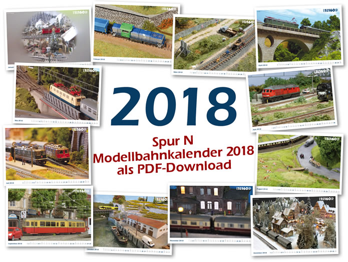 1zu160-Modellbahnkalender 2018