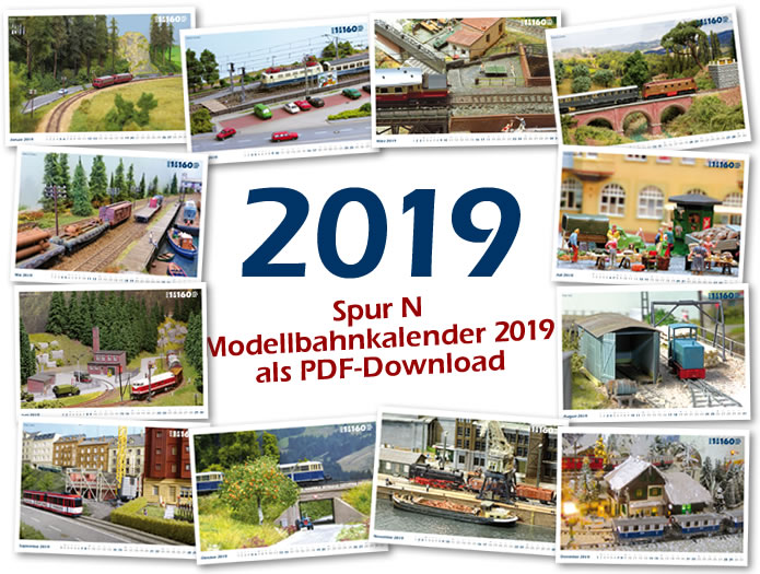 1zu160-Modellbahnkalender 2019