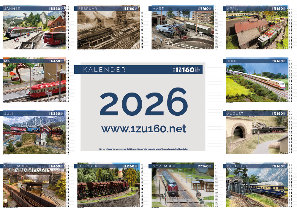 1zu160 Kalender 2026