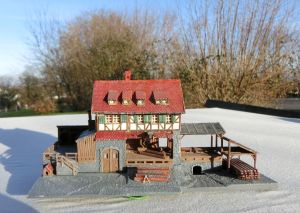 FALLER N 232255, Sägemühle. Modell mit Motor und Innenbeleuchtung