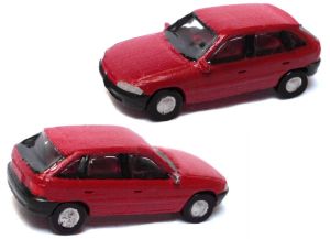 Opel Astra F '91 - '98, Fließheck, dunkelrot, Epoche 5