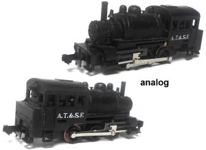 0-6-0, A.T.& S.F., Saddle Tank Dampflok, analog