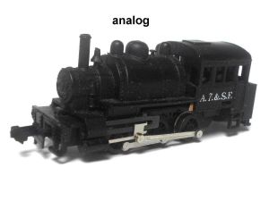 0-6-0, A.T.& S.F., Saddle Tank Dampflok, analog