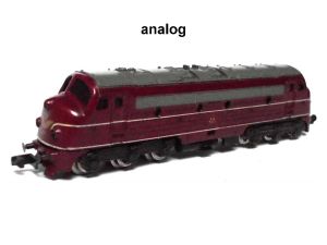 NOHAB, MY 1122, DSB, Diesellok, 2 Haftreifen, OVP, analog