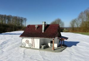 POLA 244, Alte Dorfschmiede. Modell lackiert.