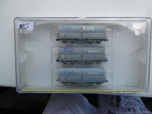 Minitrix 15618 Wagen-Set ´Kalktransport´ mit 3 Selbstentladewagen, siehe Beschreibung