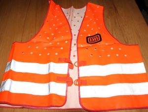 original Warnweste der Deutschen Bundesbahn