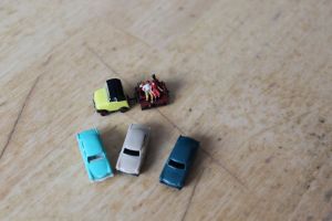 3x "Trabi",1x Schienen "Trabi"