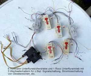 7 Stück Unterflurweichenantriebe