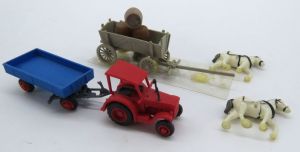Preiser 79502 Hanomag Schlepper mit Anhänger