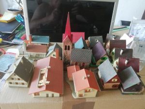 Dorf für Hintergrund oder Z