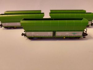 5 x CD Schüttgutwagen grau grün 