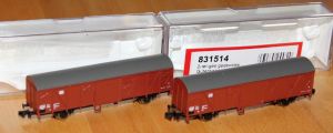 2er Set DB gedeckte Güterwagen Gbs Epoche IV