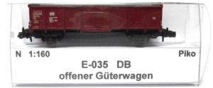 E-035 (ex. Omm 43), DB, offener Güterwagen, Thomschke- Achsen