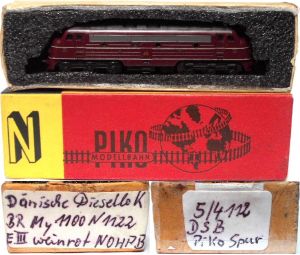 NOHAB, MY 1122, DSB, Diesellok, 2 Haftreifen, OVP, analog