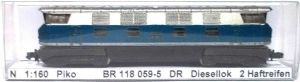 BR118 059-5, DR, Diesellok, analog, 2 Haftreifen