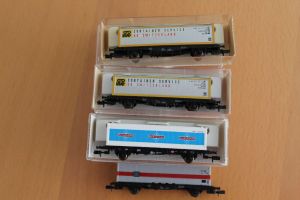 4x DB schwarz Containertragwagen 