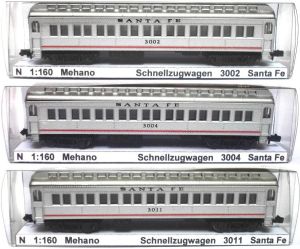 65' Standard Coach, Santa Fe,  Personenwagen, silbermetallic, 3x da