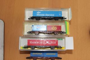4x Container-Tragwagen, Gattung/Bauart Lgjs 