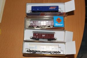 4x gedeckte Güterwagen DB,DR,ÖBB Ep IV