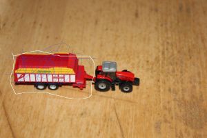 3xTraktoren Massey Ferguson MF8280,      1 Hänger Jumbo