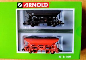 Arnold HN6338 Kohlenwagen-Set, gealtert, DB (Ep. V)