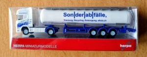 HERPA 066181 Scania R TL Tank-LKW "Sonderabfälle" Ast Birrer CH