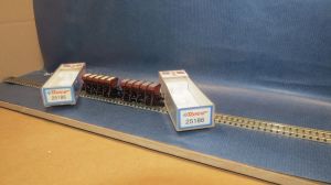 Muldenkippwagen, Gattung/Bauart Ommi 51, 2-achsig, braun