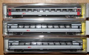 drei SBB EC-Wagen 1.Klasse