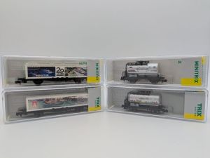 Spur N Minitrix 91113 91121 91116 91118 MiWuLa 4er Set Top&OVP
