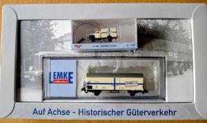 Arnold/ Lemke H5004 Kühlwagen "Sanella" der DB (Ep. III) + LKW mit Beleuchtung