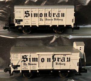 Fleischmann 2-er Set Wärmeschutzwagen "Simonbräu" DRG