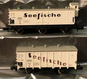 Fleischmann 2-er Set Kühlwagen "Seefische" DRG (neu/unbespielt/Versandfrei Deutschland)